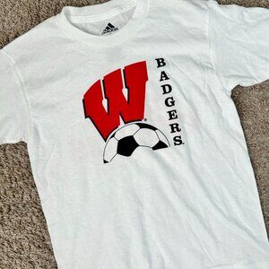 Boys' Adidas Wisconsin Badgers Soccer Tee I Size: S